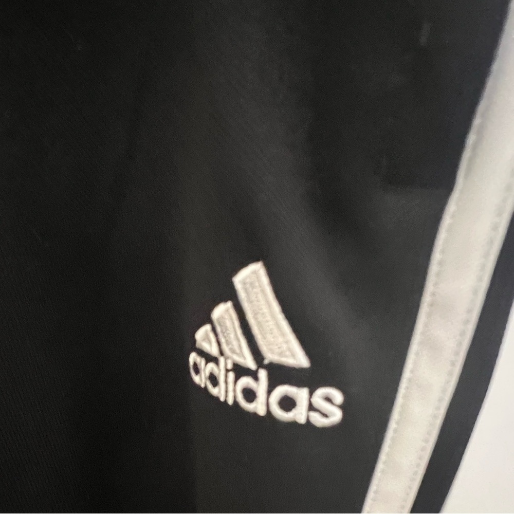 ADIDAS WOMENS BLACK TRACK PANTS CLIMACOOL SIZE SMALL. ZIPPERED SIDE POCKETS - Picture 5 of 6